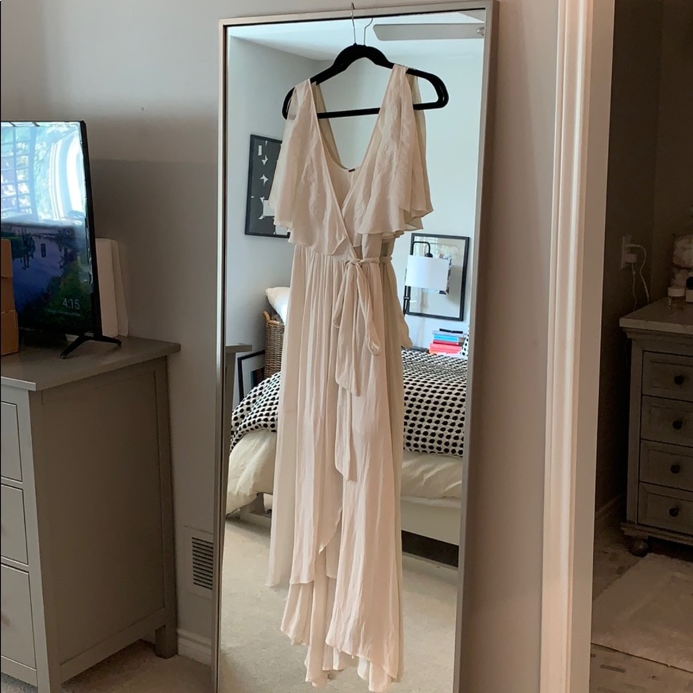 Free People - Cream Wrap Dress